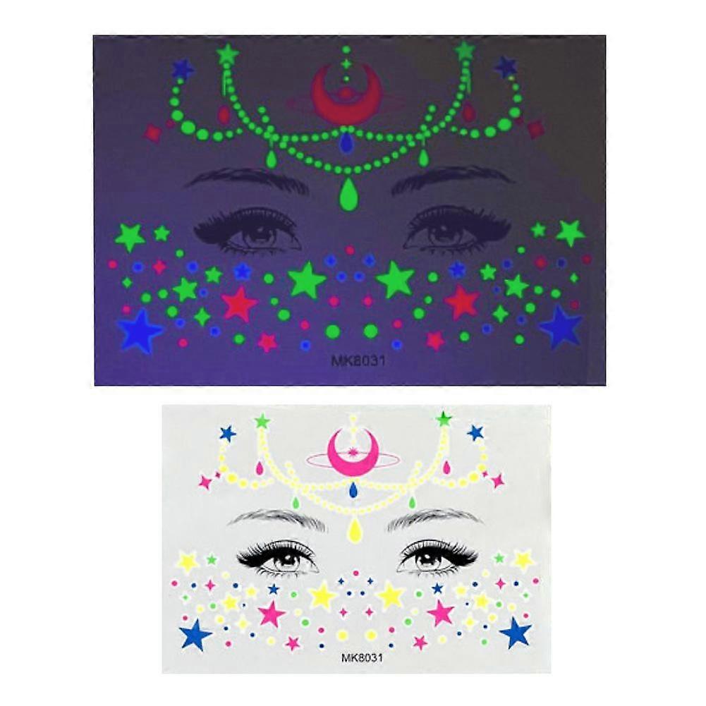 Luminous Face Tattoo Stickers