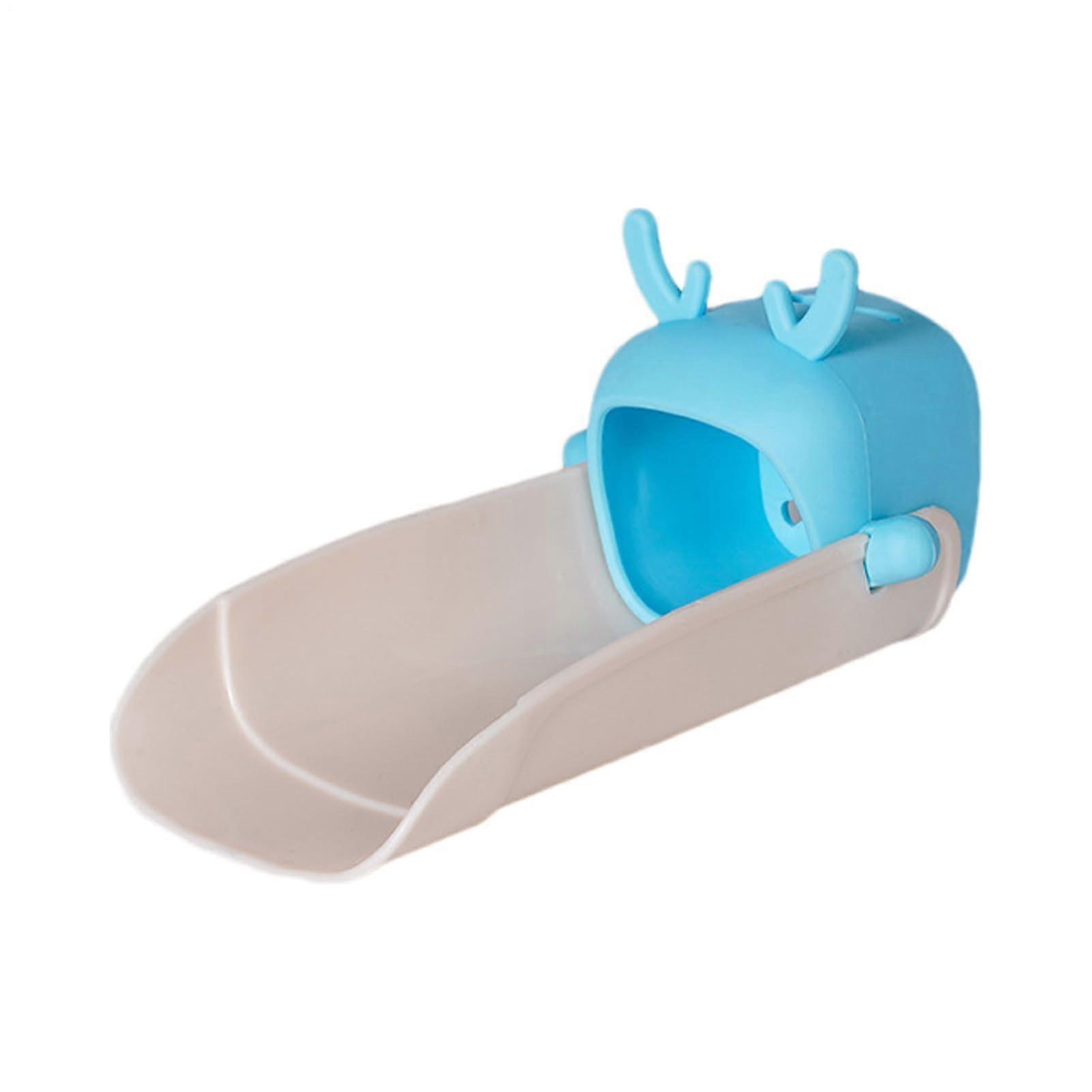 Toddler Faucet Extender Sink Spout Extension Blue PP Material 2.76 x 5.83 x 3.15 In Silickid Kids Tap Adapter
