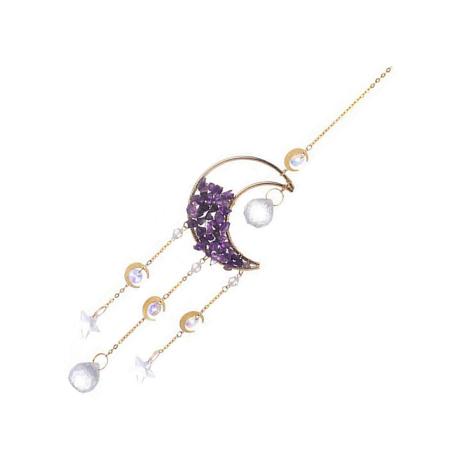 耐久性のある石のペンダント装飾繊細なカーテンの吊り下げの装飾クリスタルペンダント屋内屋外の誕生日パーティーパープル