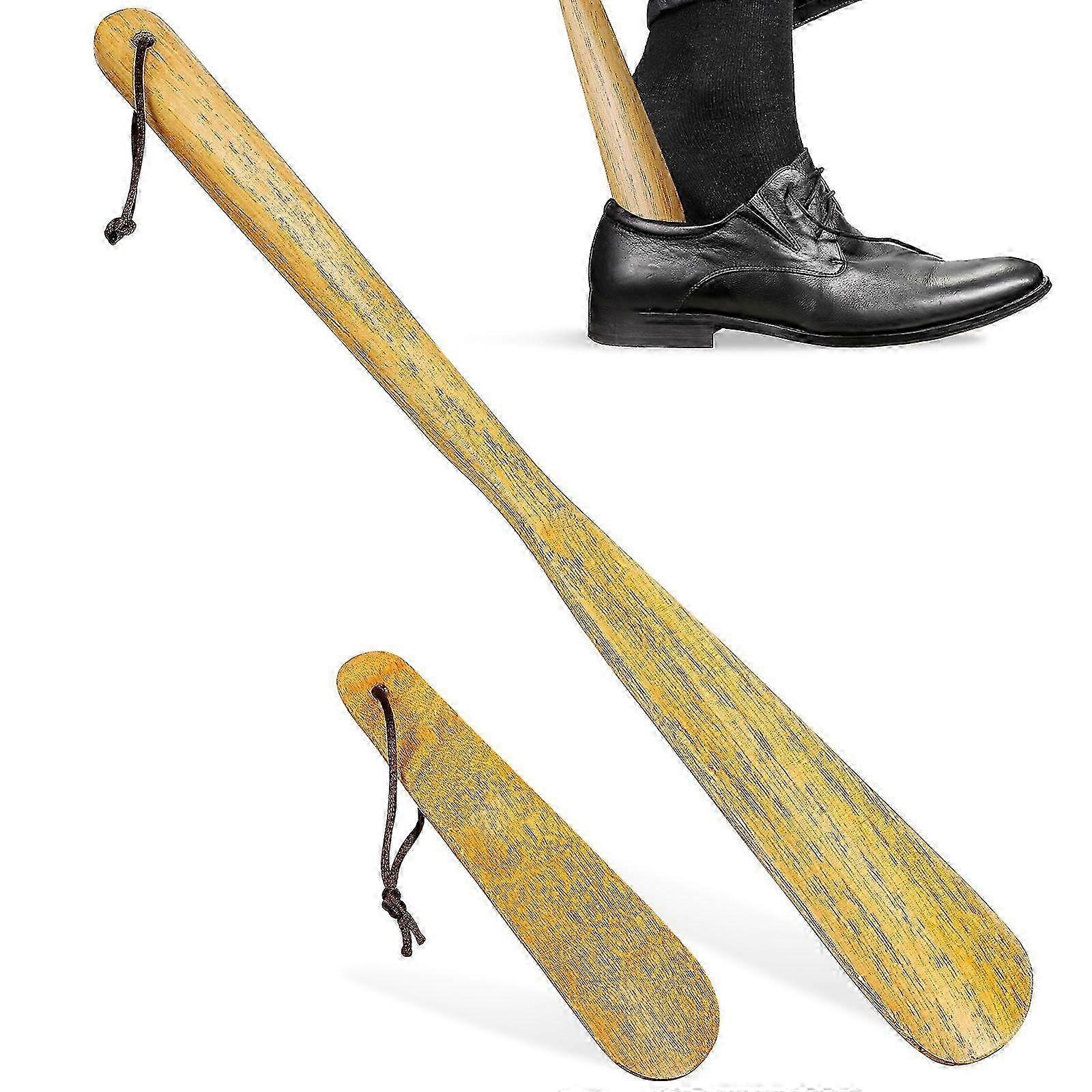 2 Pcs Shoe Horns with Long and Short Handle, Lazy Helpers for Women Men Elderly