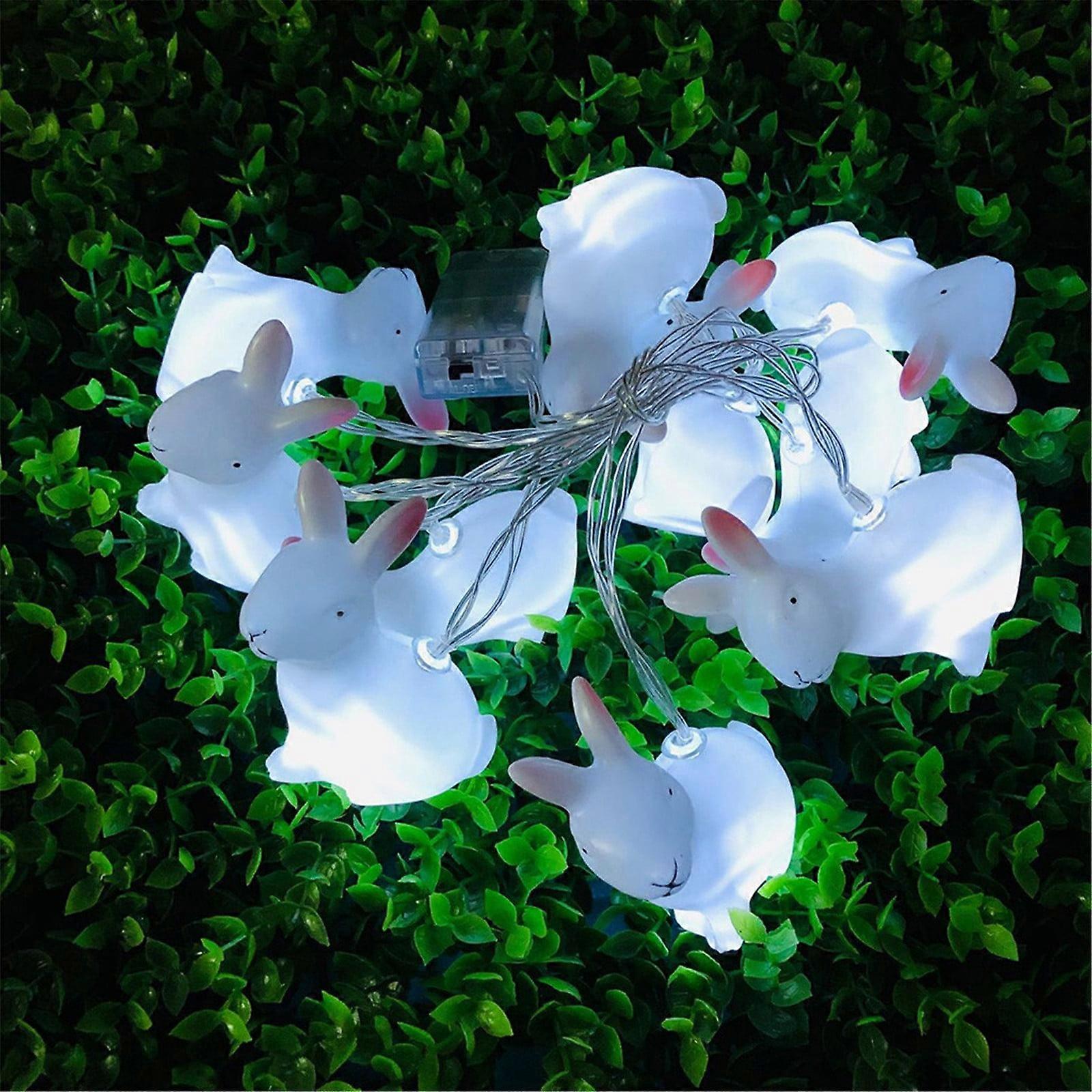 YiFudd LED Easter Bunny Strings Patio Room Window Decoration Party Pendant