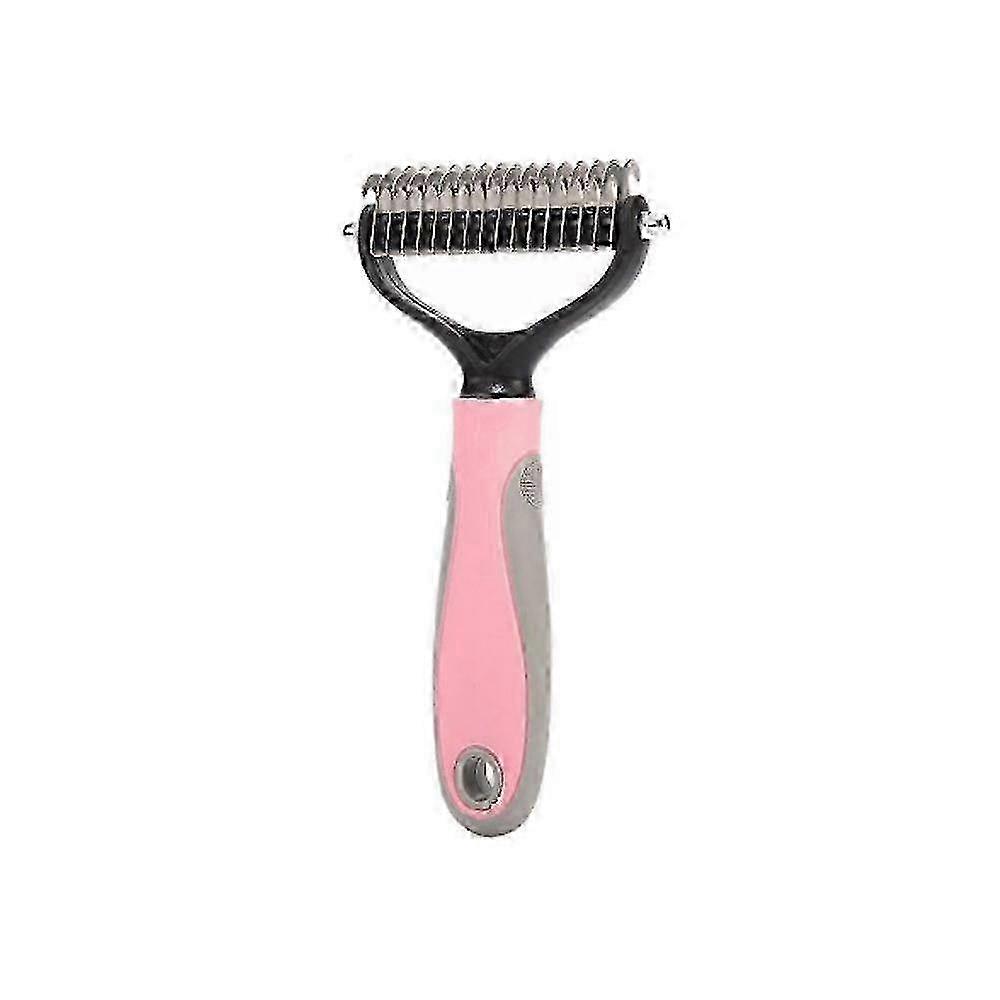 Tuxie Grooming Brush,Double Sided Shedding and Dematting Undercoat Rake Comb_li