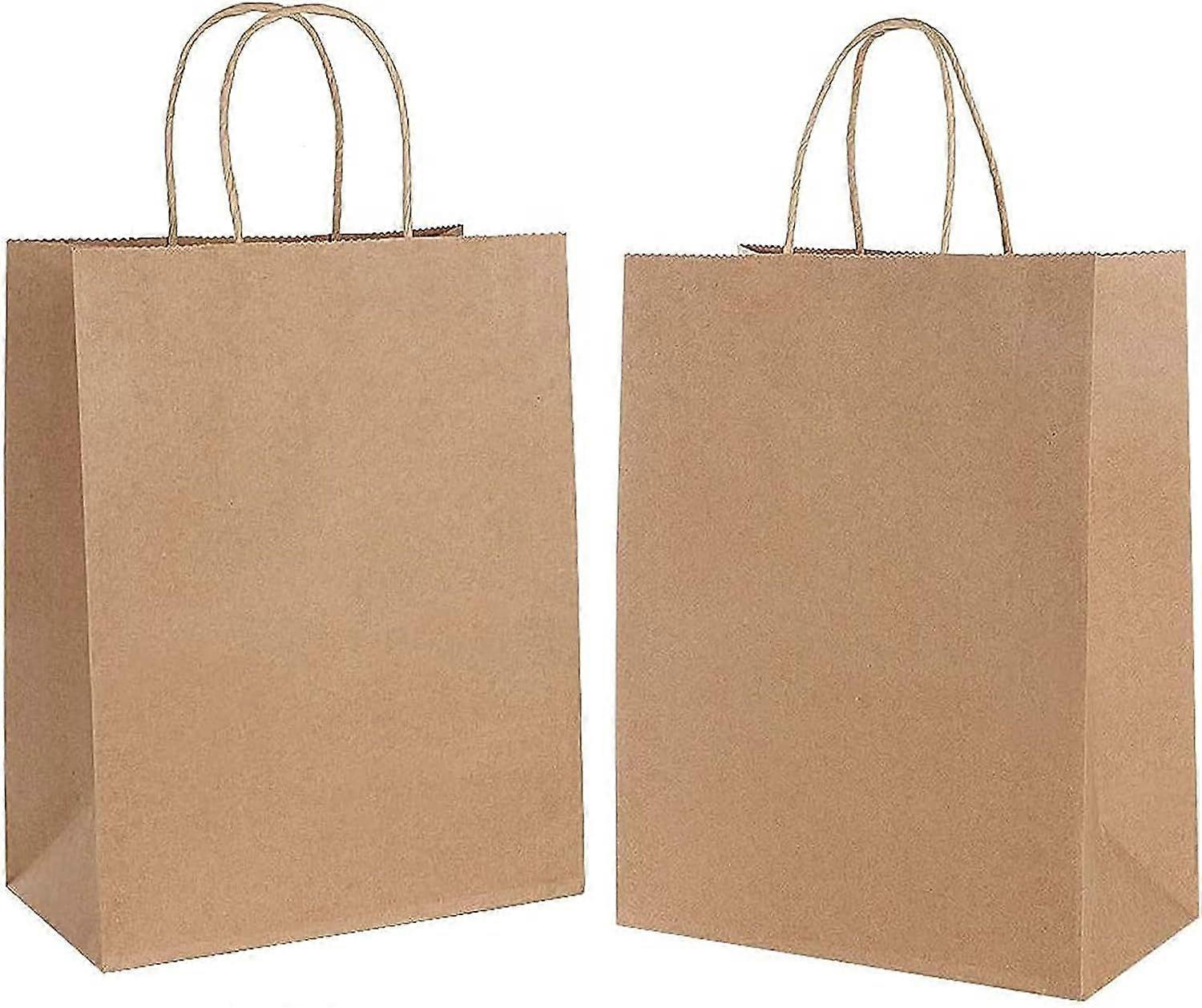 Foldable and reusable kraft paper bags, reinforced handles with Henkel adhesive, 30 pieces of solid bottoms and quality construction for all occasions