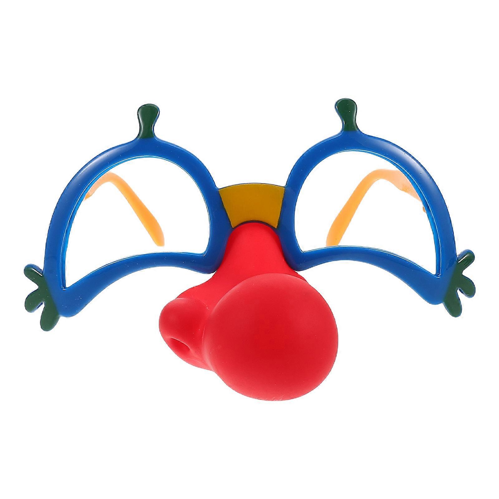 Funny Clown Red Nose Glasses for Party Cosplay with Multi Color Design