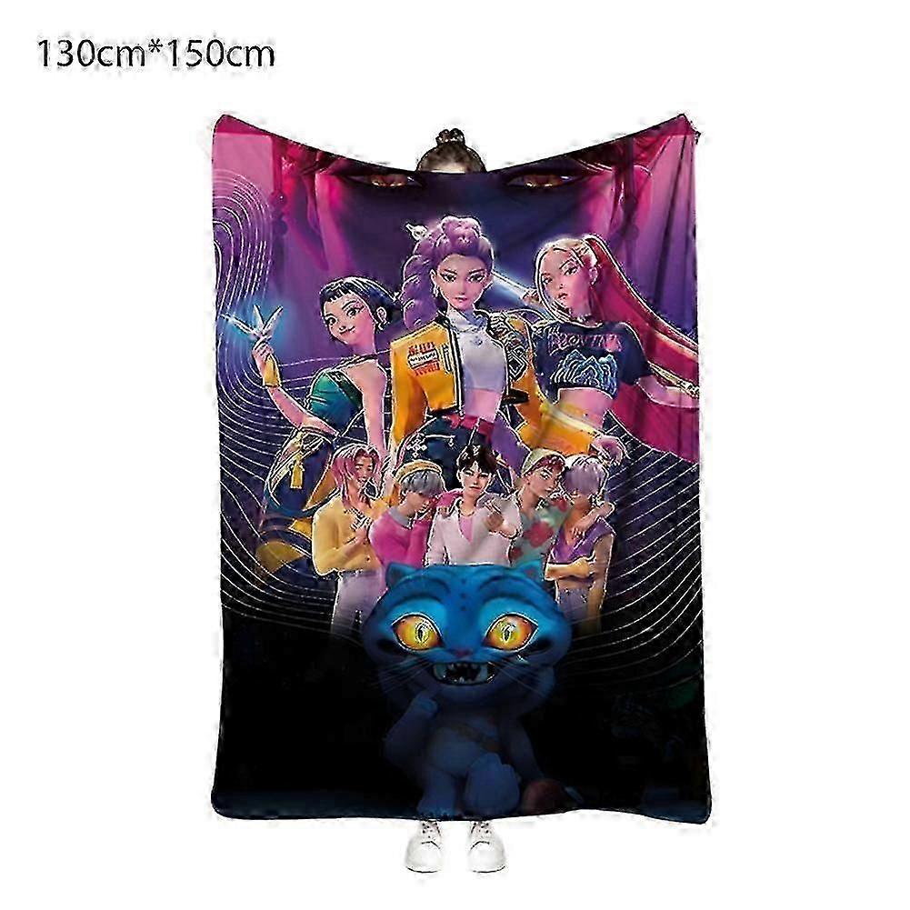 Polyesterová deka K-Pop s motivem lovce démonů, vícebarevná, nový přírůstek