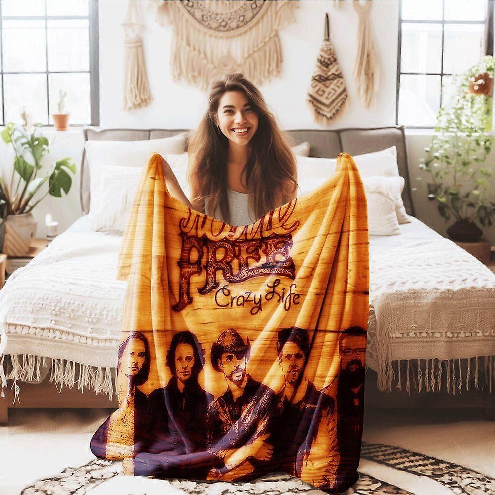 Crazy Life High-Definition Digital Print Flannel Blanket, Cartoon Comfortable Flannel Blanket, Soft Blanket, Sofa Bedroo-LAMGD20