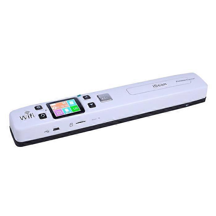 Portable Flatbed Wifi Scanner for Windows Mac OS USB Scanner LCD LED Pdf Jpg White + 32Go SD YONIS
