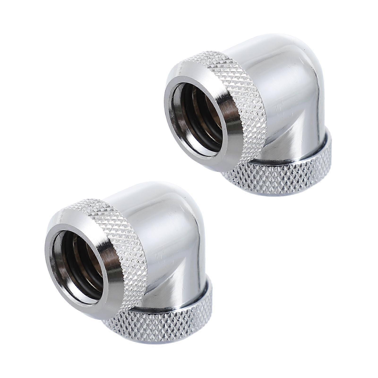 2PCS Brass Fitting for Computer Water Cooling 90 Degree Rotary Extender Supply