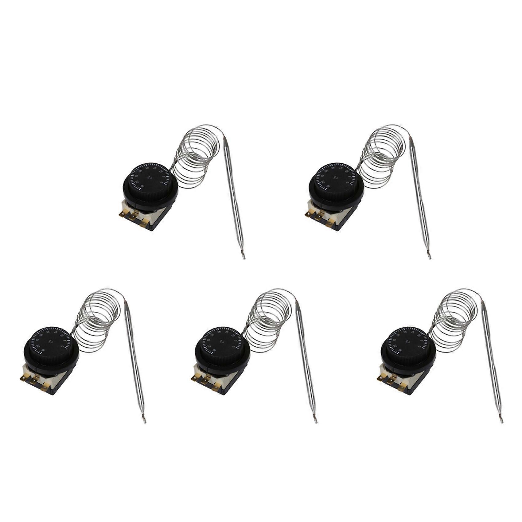 5X 1NC 1NO AC 250V/380V 16A 0-40C Temperature Control Switch Capillary Thermostat