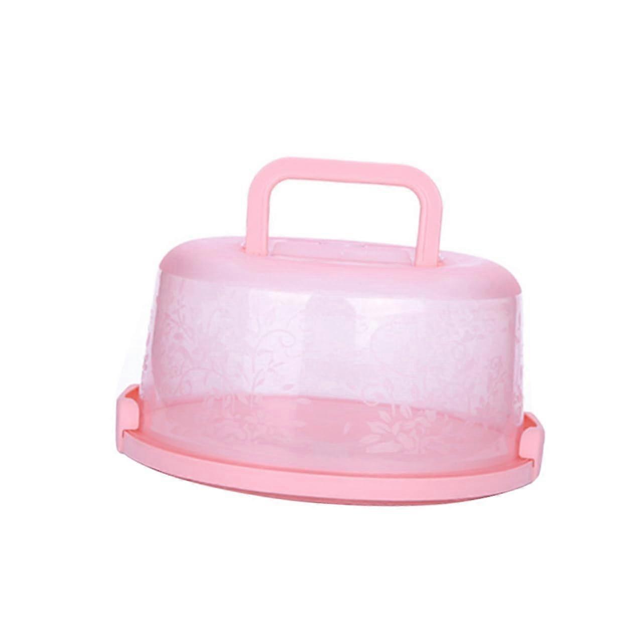 Fridge Storage Organizer with Handle LeakProof Transparent Lid Food Storage Container for Cake