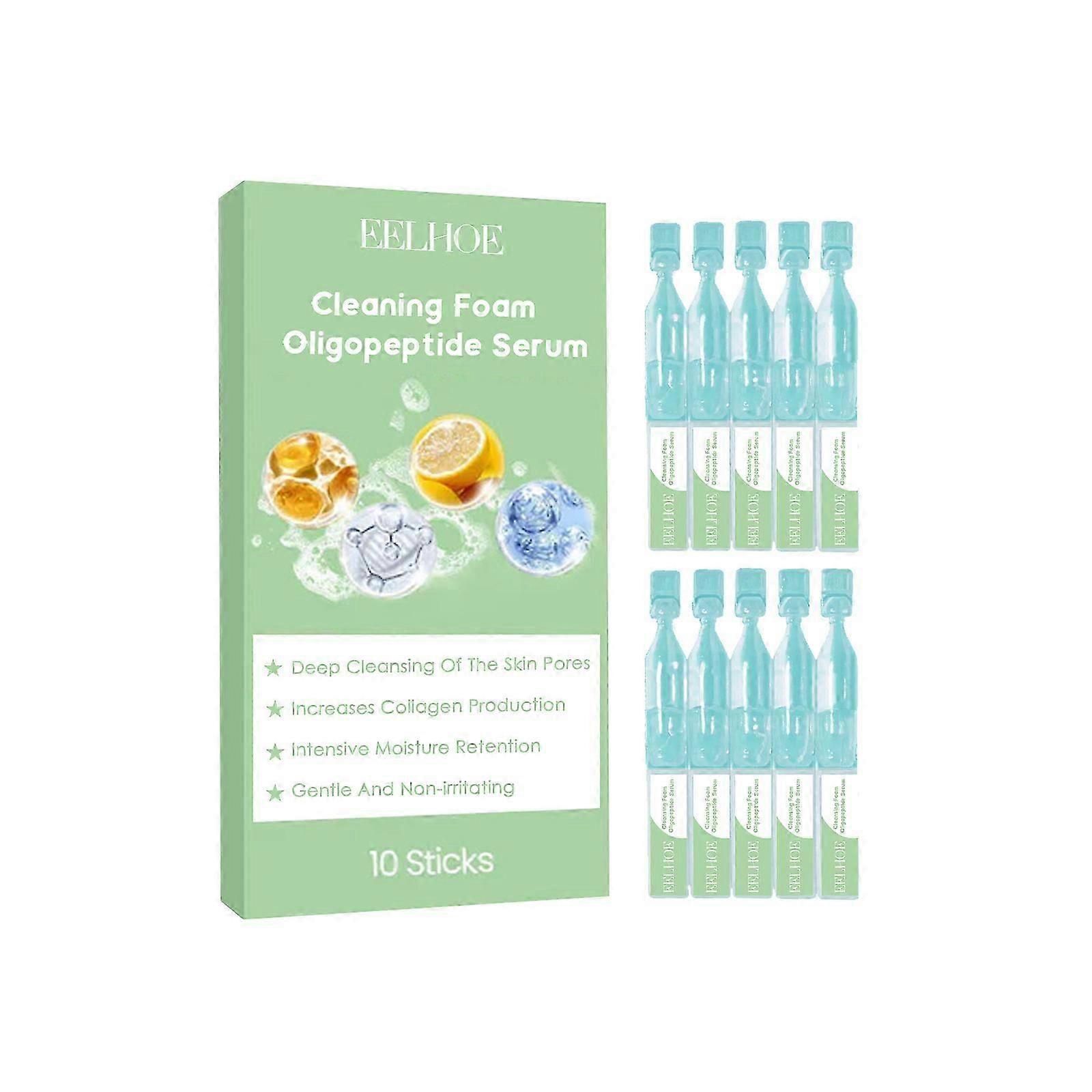 Oligopeptide Cleansing Foam - Brightening, Deep Pore Cleansing, Blackhead Removal, Hydrating & Collagen Boosting Facial Wash for All Skin Types