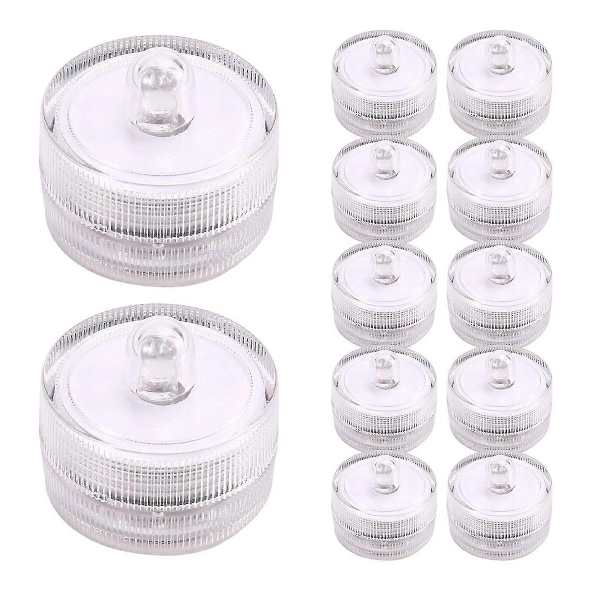 12Pcs Submersible LED Light, Candle Tea Lights,Battery Operated