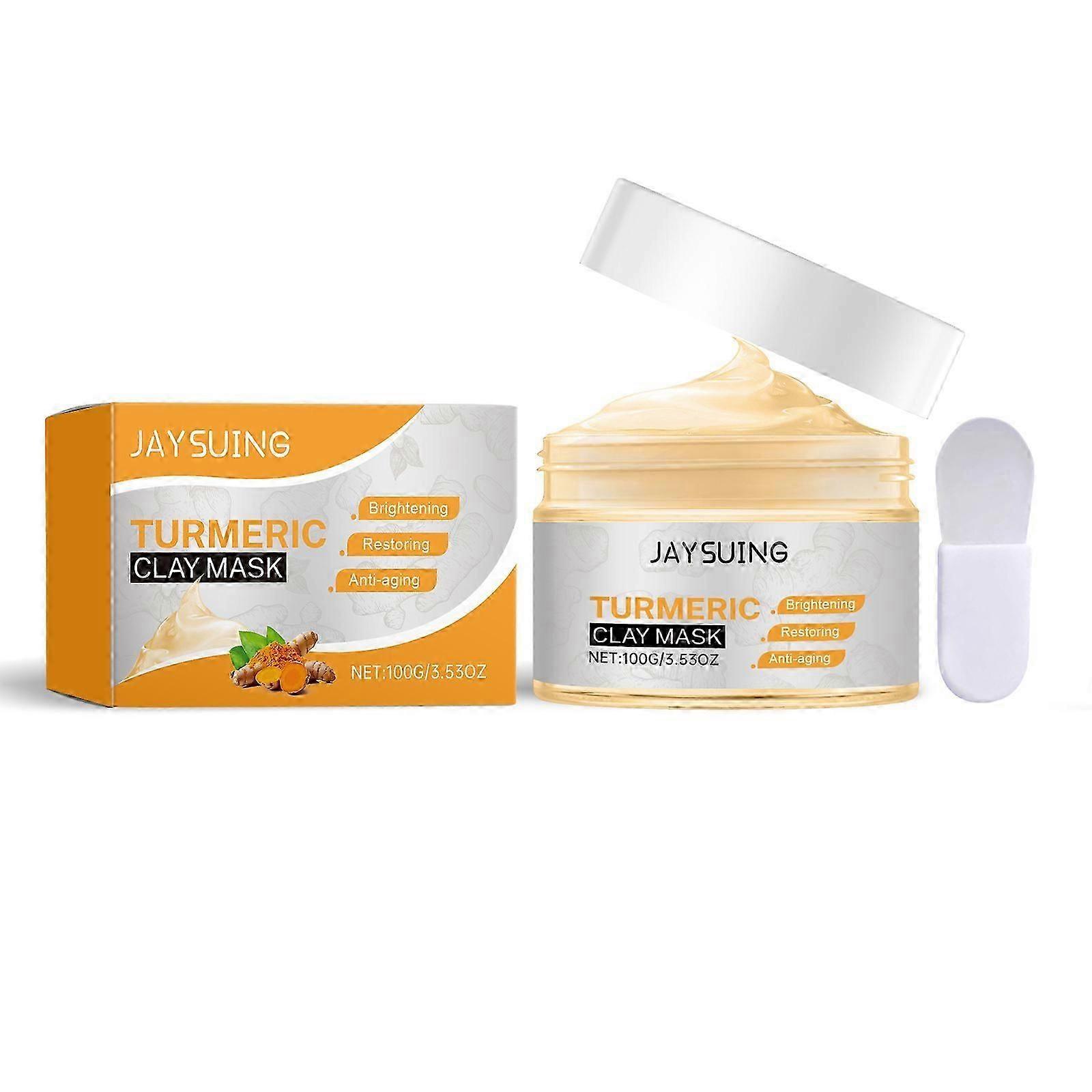 turmeric paste mask contains turmeric root powder, vitamin E, vitamin C