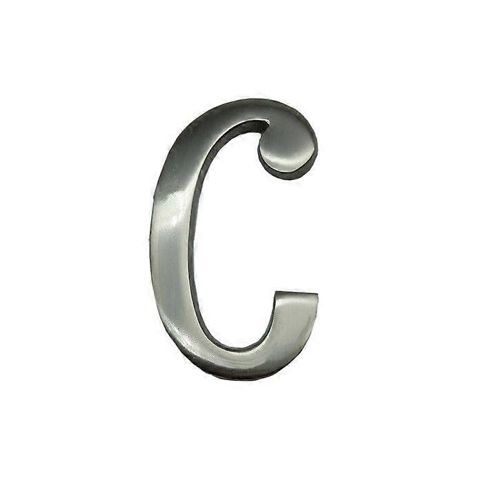 Letter C Nickel Matte 10 Cm Invisible Fixation Edm. Includes Fixation.