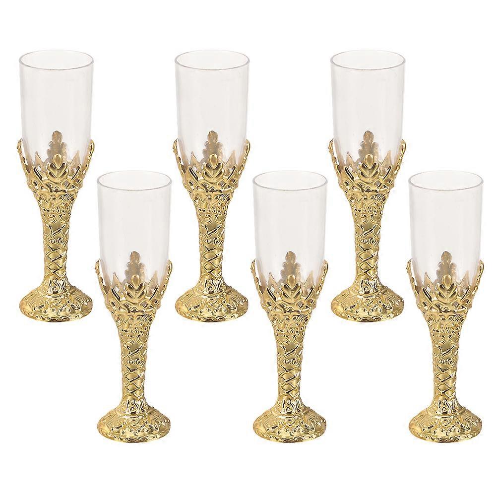 Reusable Wine Cups for Party 6Pcs Decorative Chalice Goblets Multi Color