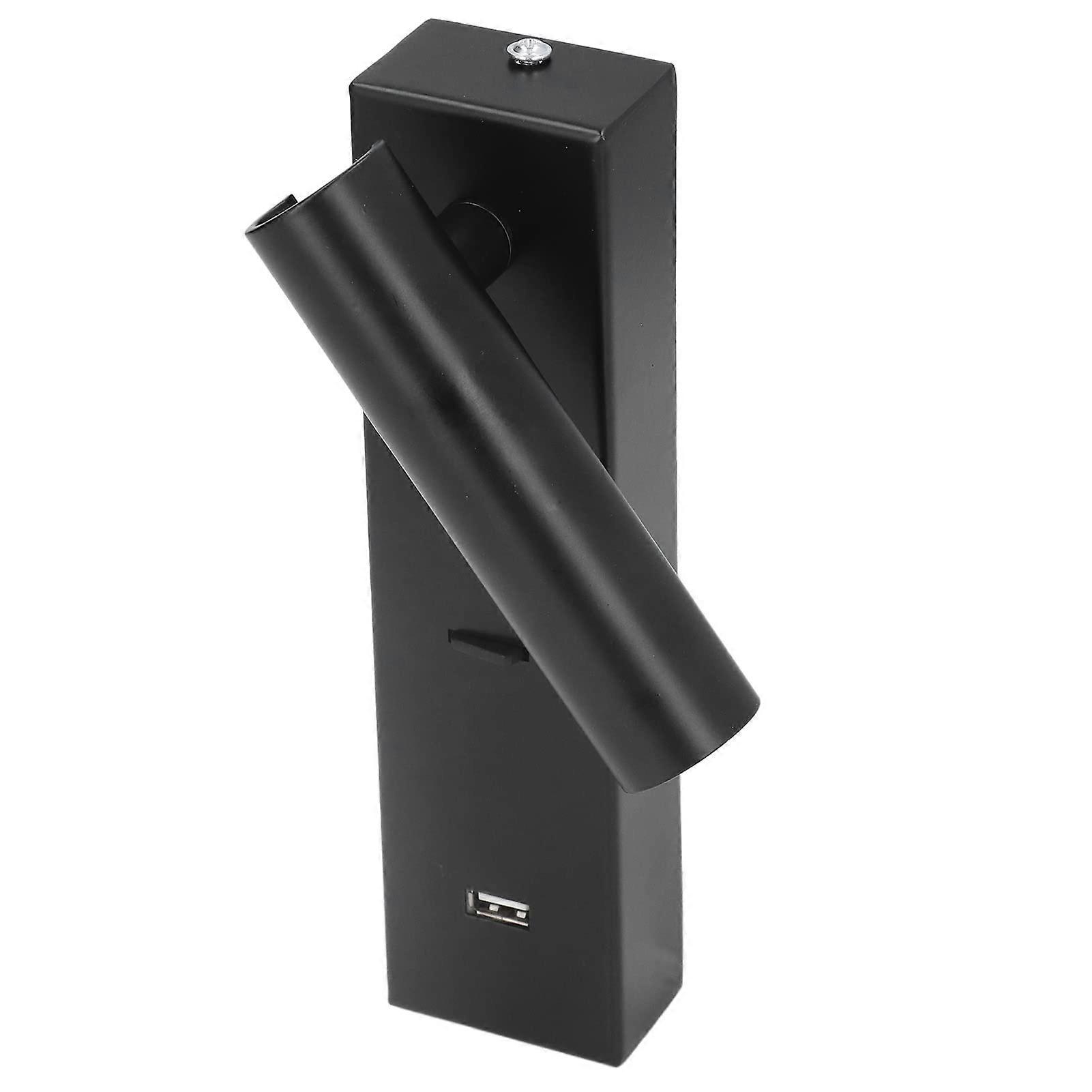 LED Wall Reading Light with USB Port, 350° Rotatable Bedside Wall Lamp for Bedroom