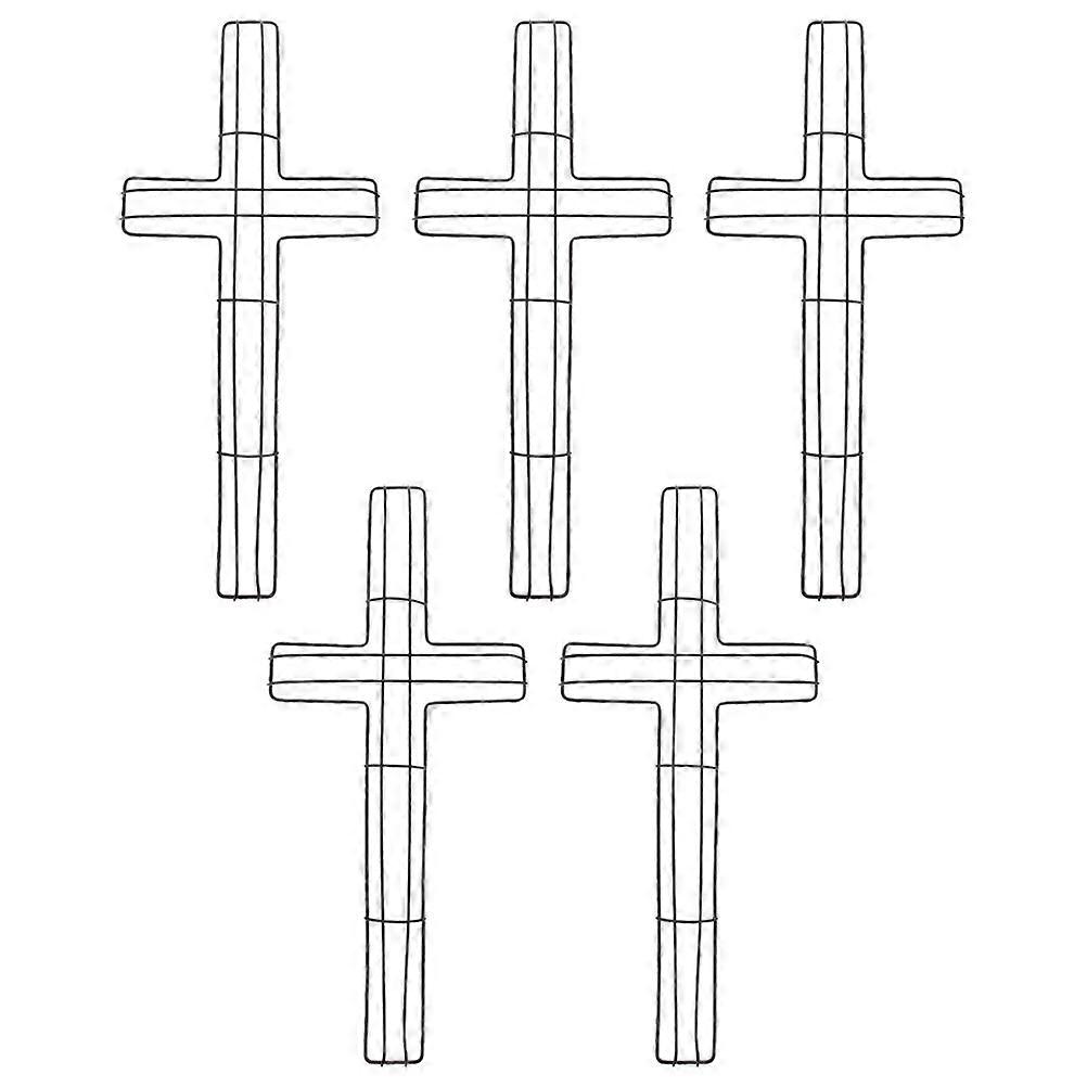 Cross Wreath Frames Cross Metal Wreath Frame for DIY 5Pcs Set