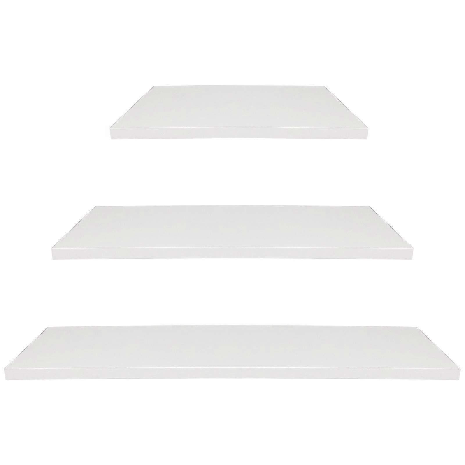 Wall Partition Shelf Wooden Floating Rack with 3Pcs for Room Storage