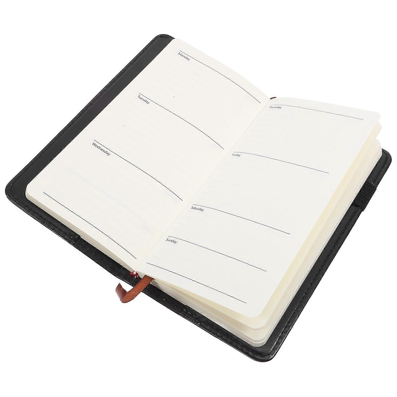 Journal Notebook Diary for Writing Use 5Pcs Black PU Paper Notepad