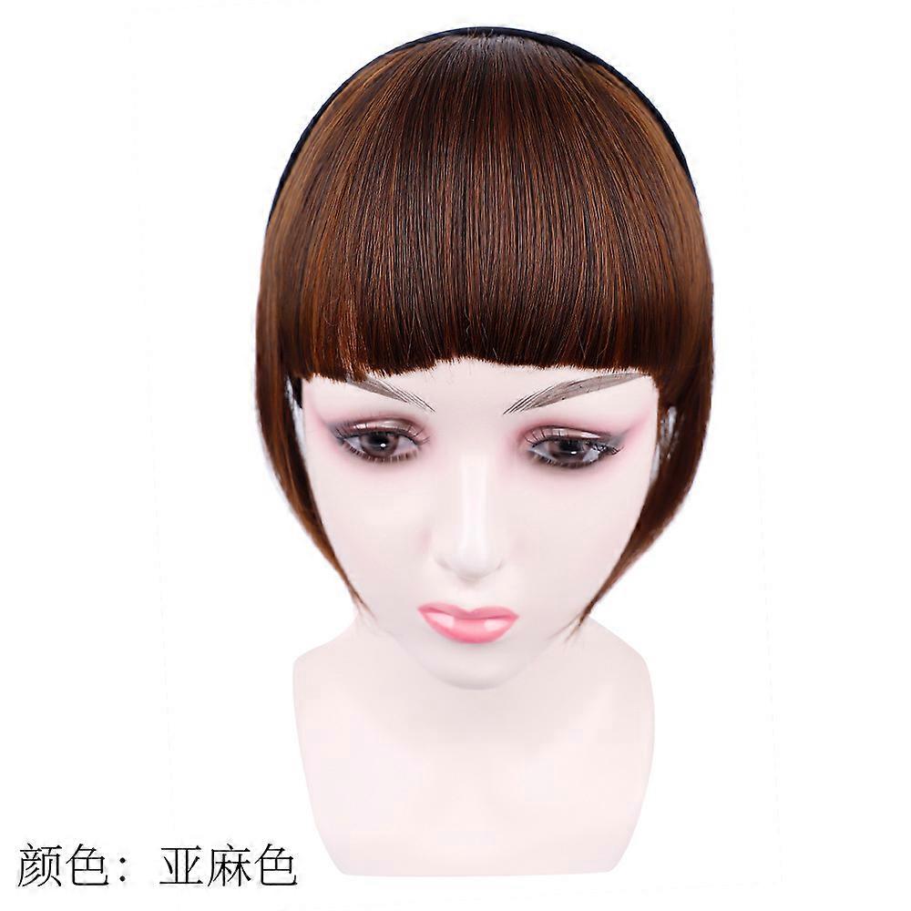 Fashionable and realistic wig with bangs, Korean style sweet bangs wig with sideburns