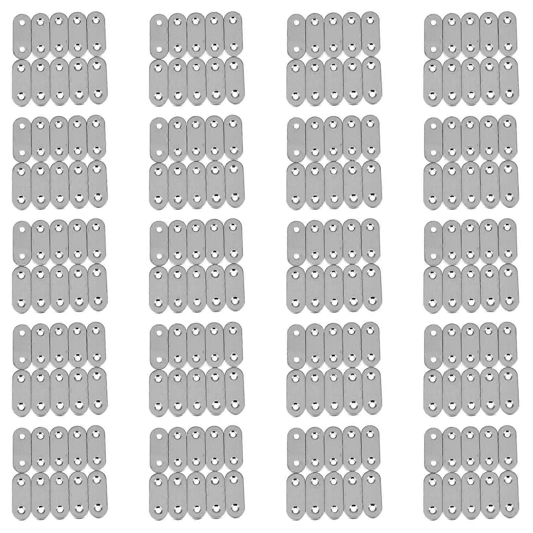 Flat Mending Plates Repair Fixing Joining Brackets 40X15mm 200Pcs