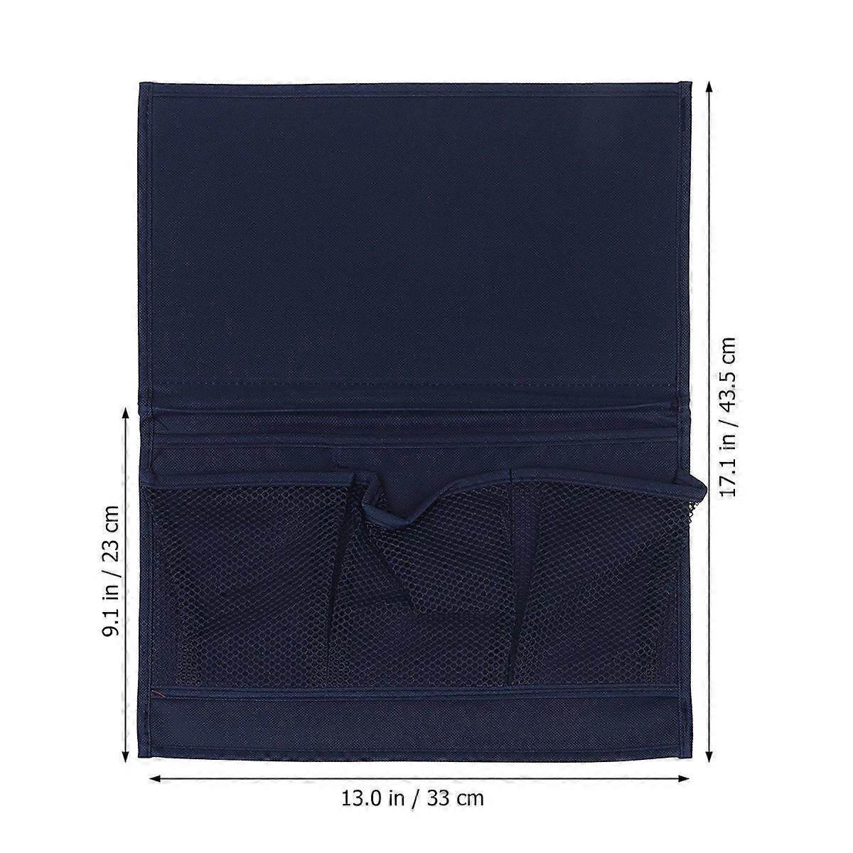 Navy Bedside Hanging Organizer Container For Sofa Bed 31.5X21X22.3Cm 1Pack