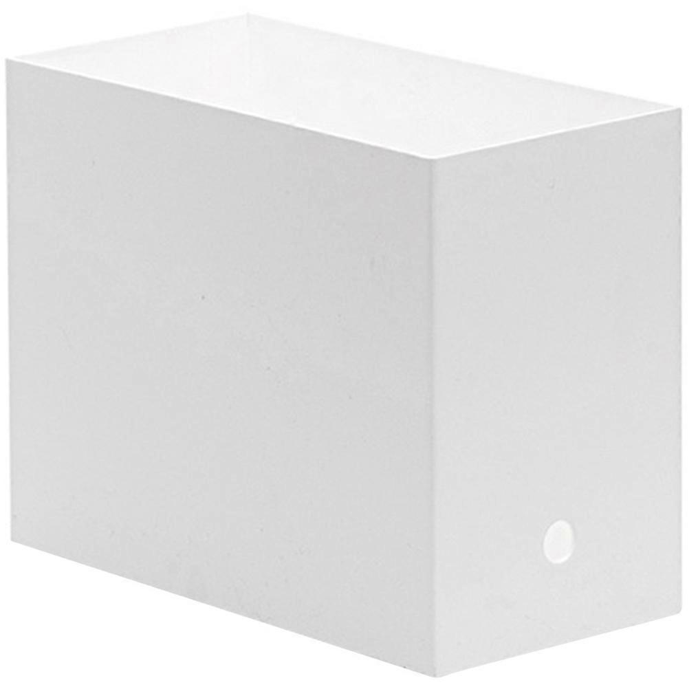 White Desktop Organizer Box for Storage Simple Style Plastic Desk File Box