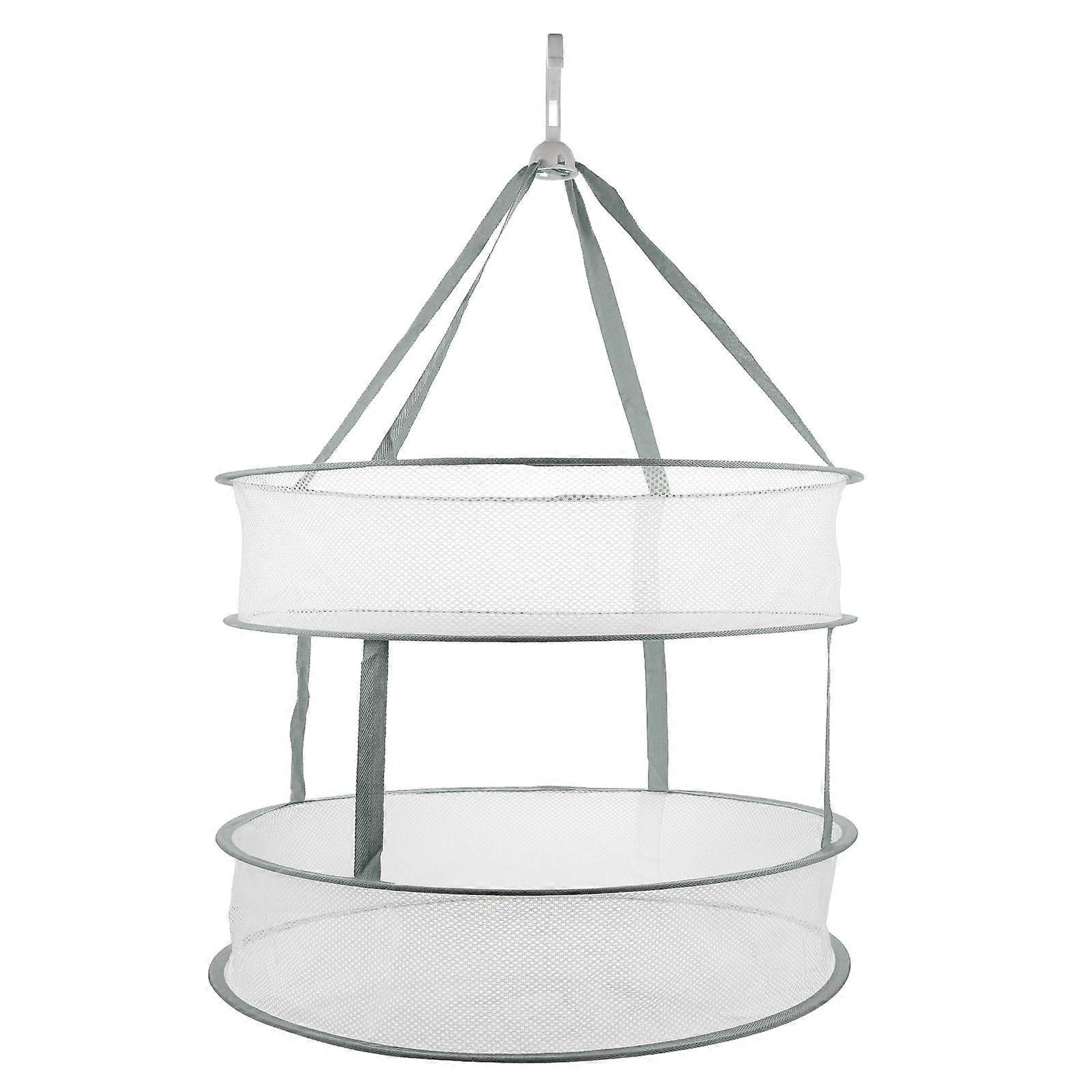 3Pcs Dual-Layer Clothes Drying Basket Laundry Basket for Home Use