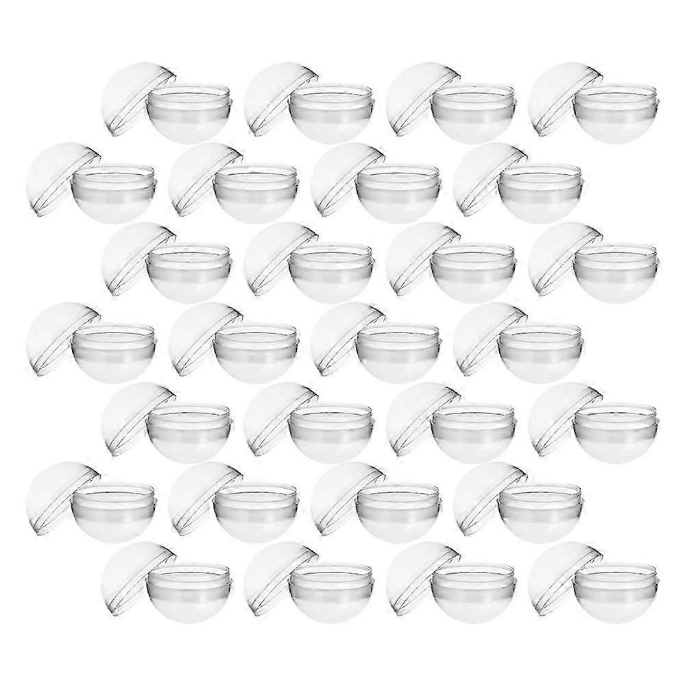Mini Capsules Clear Plastic Capsules for Gumball Machine Storage 50Pcs