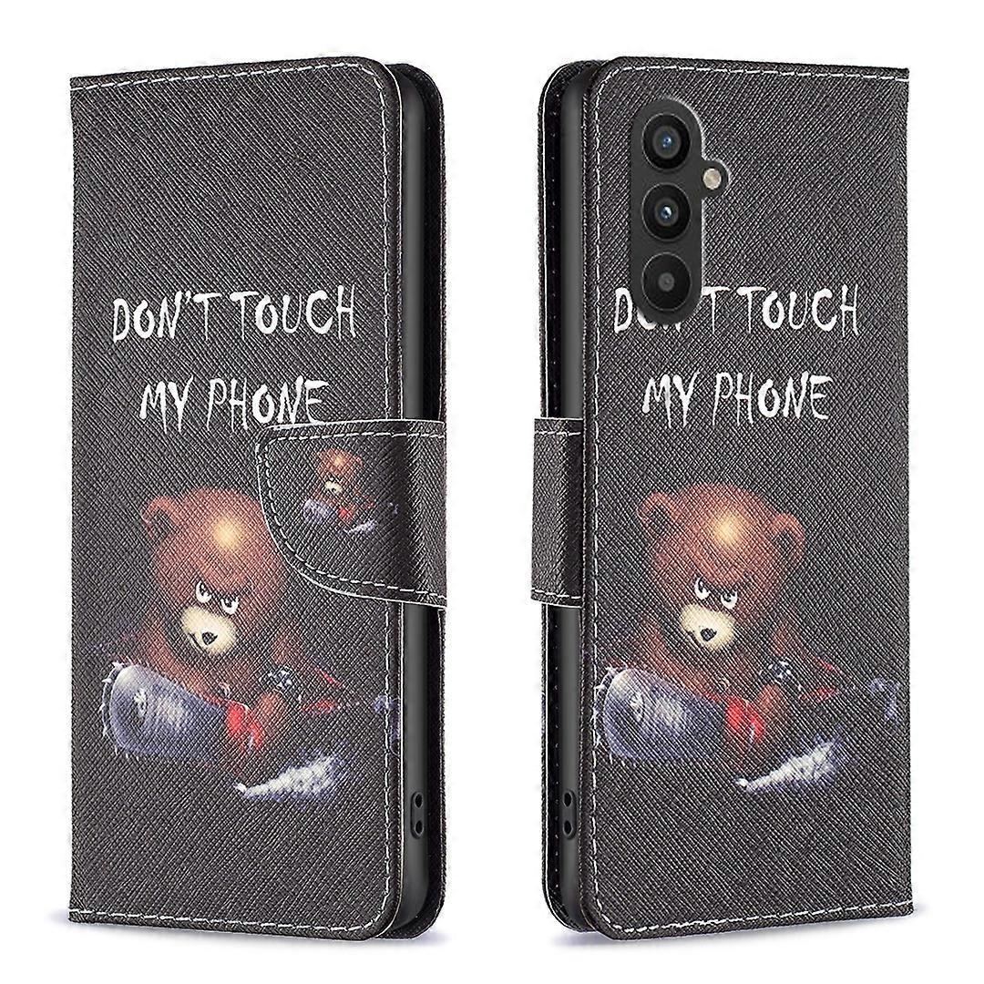 Colored Drawing Pattern Leather Phone Case
