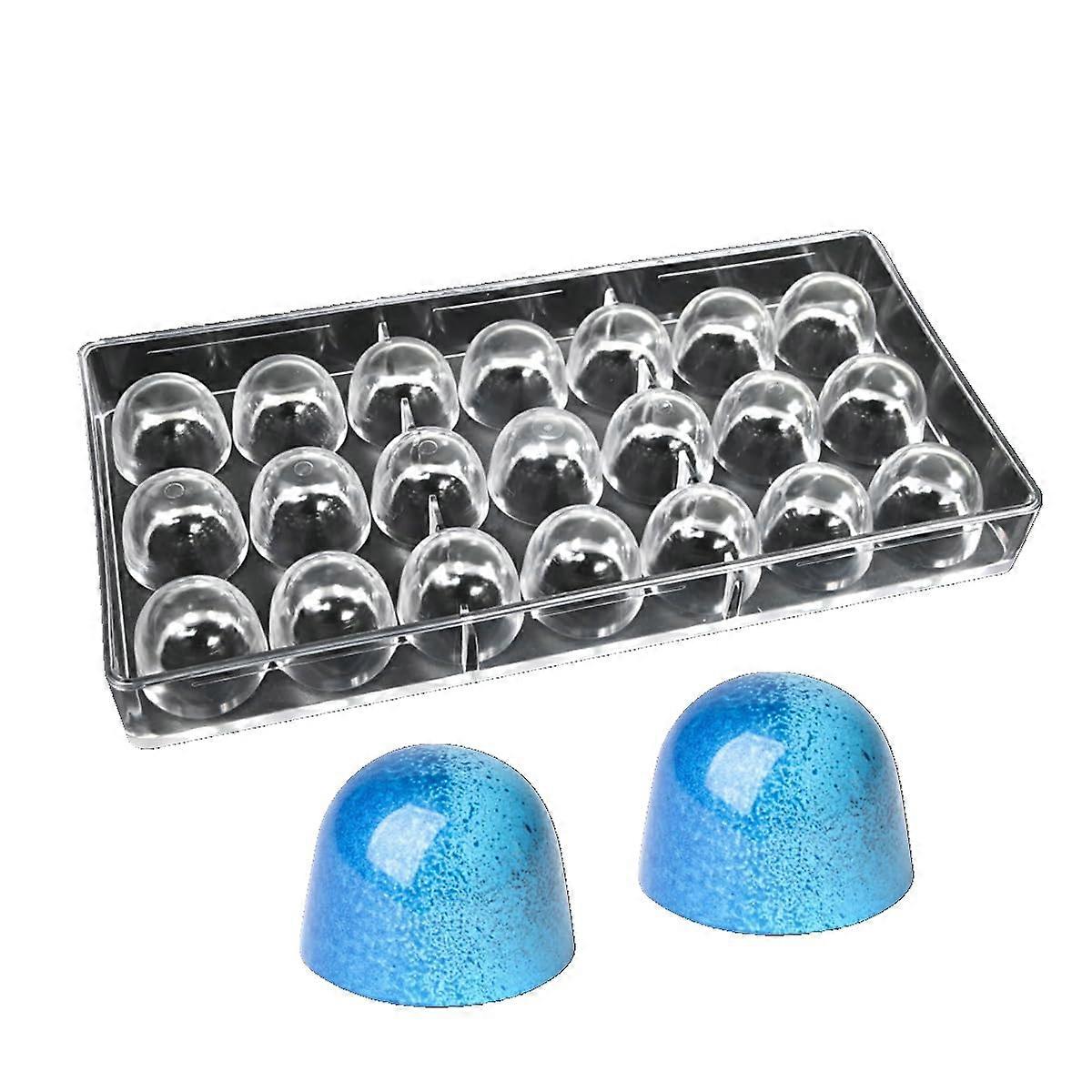 Polycarbonate Chocolate Mold 21 Cavity Bullet Shape Easy Release for Truffles Candy Baking