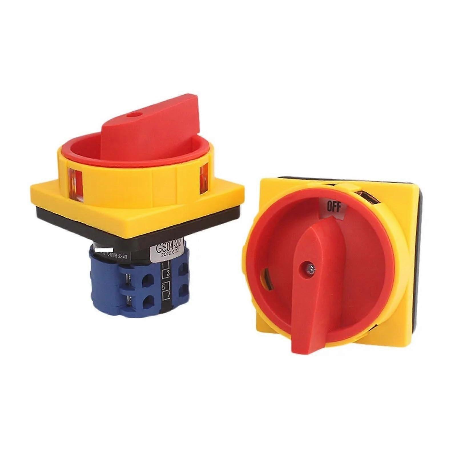 Rotary Cam Transfer Switch 690V 20A 4 Pole 2 Position Main Isolation Switch with Padlock Safety Lock