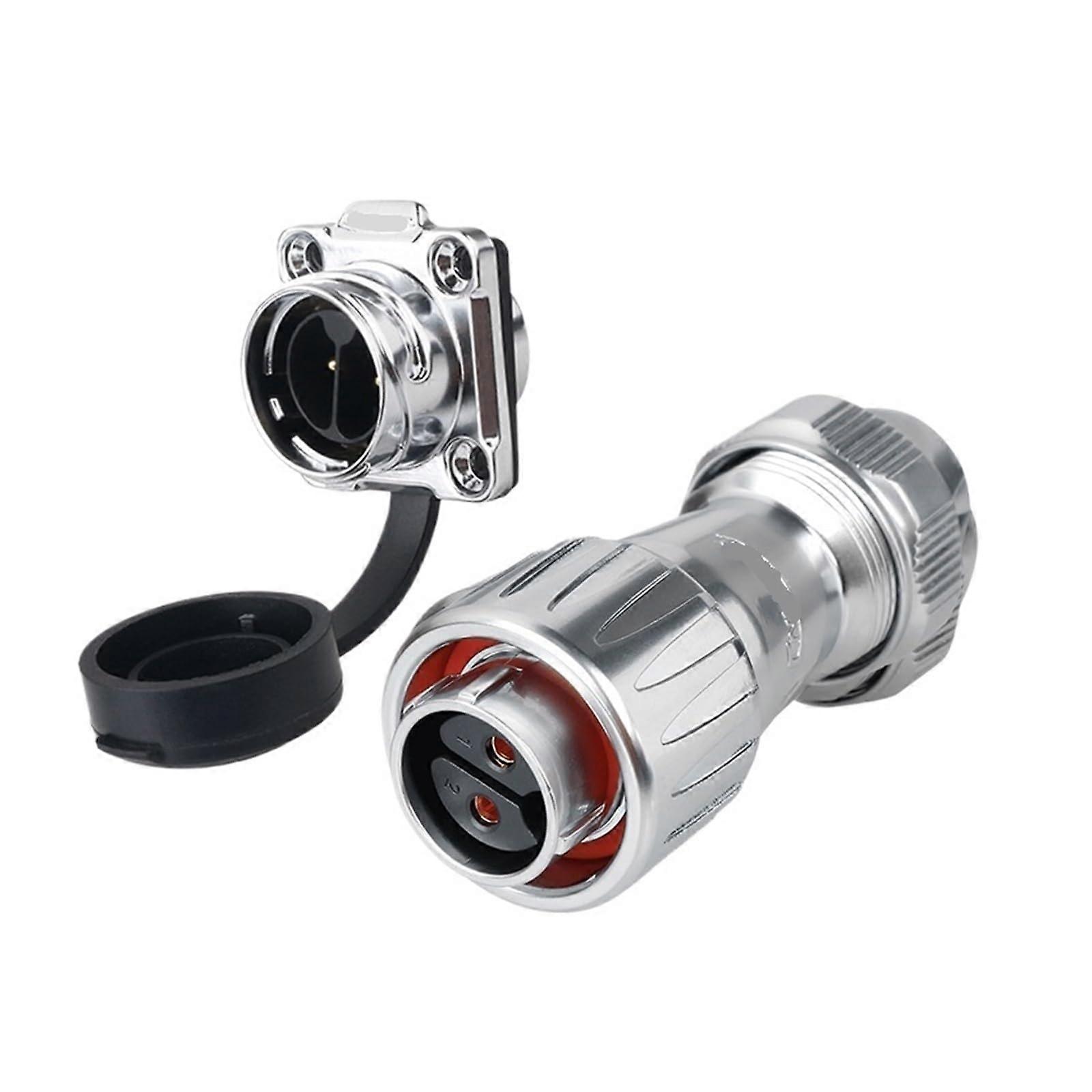 DZ20 Aviation Plug 2 Core 5V Durable Plastic Cover 4 Holes Secure Reverse Installation Connector