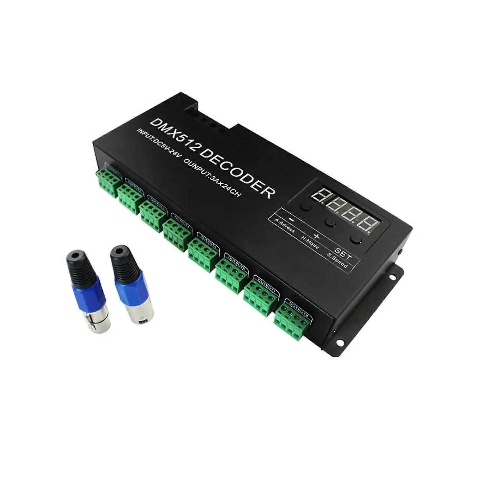 512 Channel RGB LED Strip Controller 24Channel Driver with Digital Display DC5V24V Dimmer