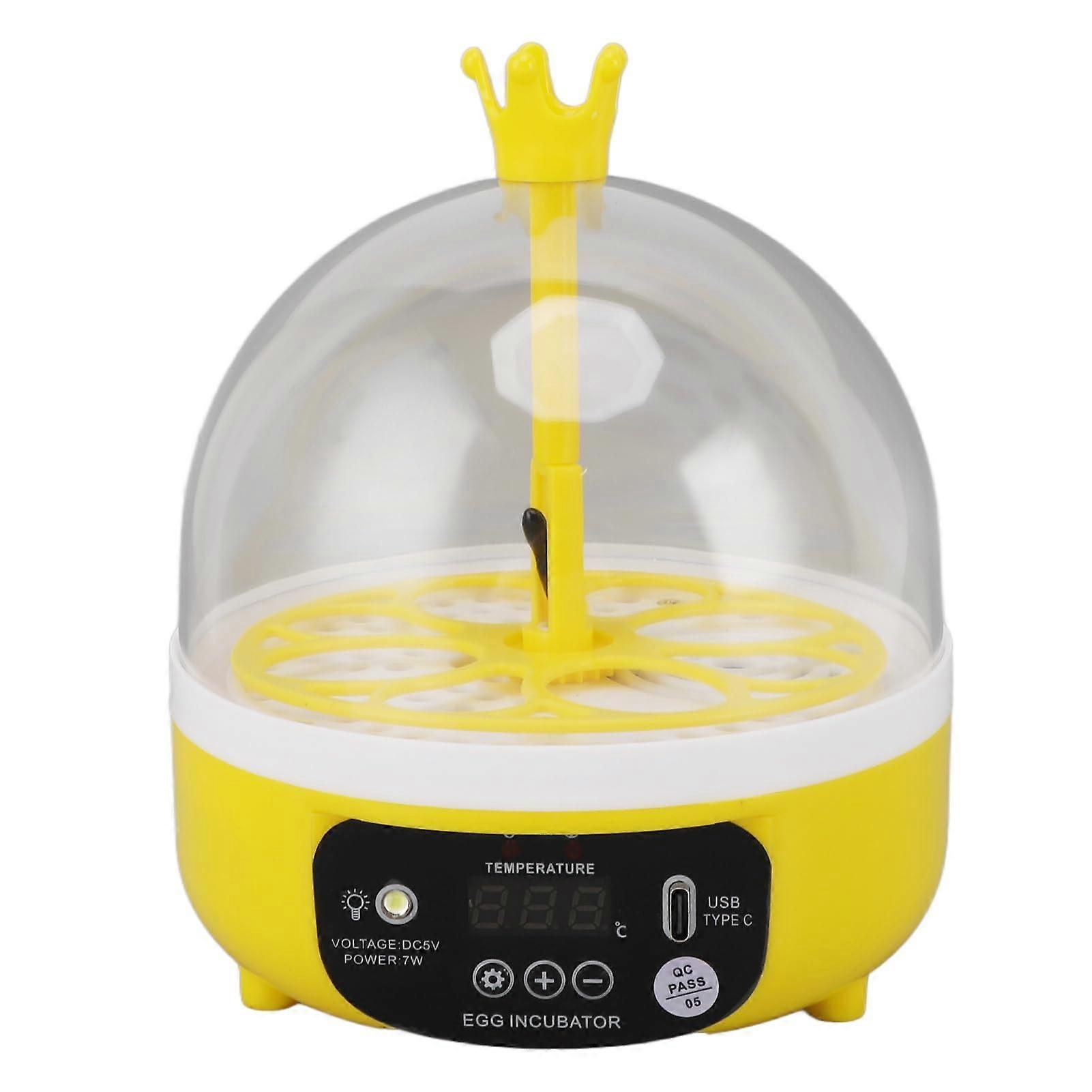 Mini Egg Incubator with Auto Turning and Temperature Control, USB Powered for Chicken Duck Quail