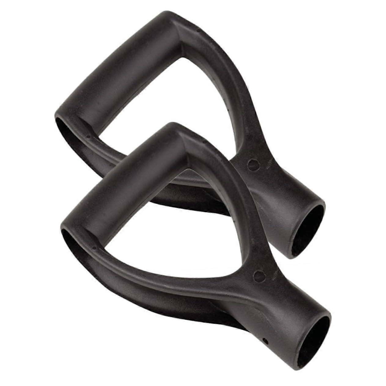 2pcs Plastic D Shaped Shovel Handle Replacement with Ergonomic Grip for Snow Shovel and Digging Tools