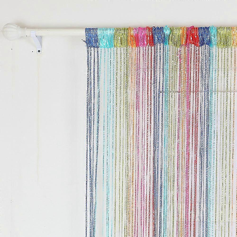 Window Hanging Beaded String Curtain Panel Fly Screen Room Divider Deco