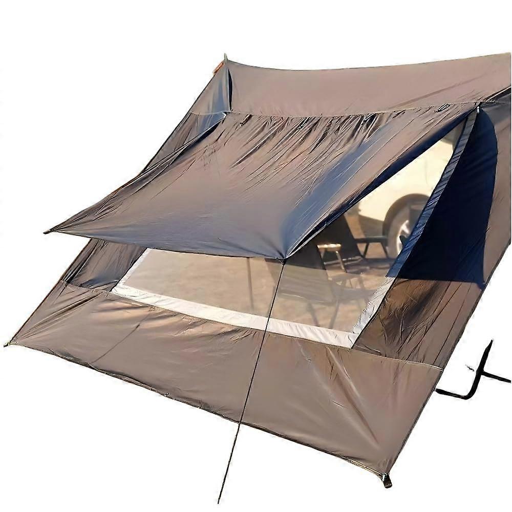 Car Side Tent for Ford Windstar with Mesh Windows, Windproof Sun Protection Awning, Black