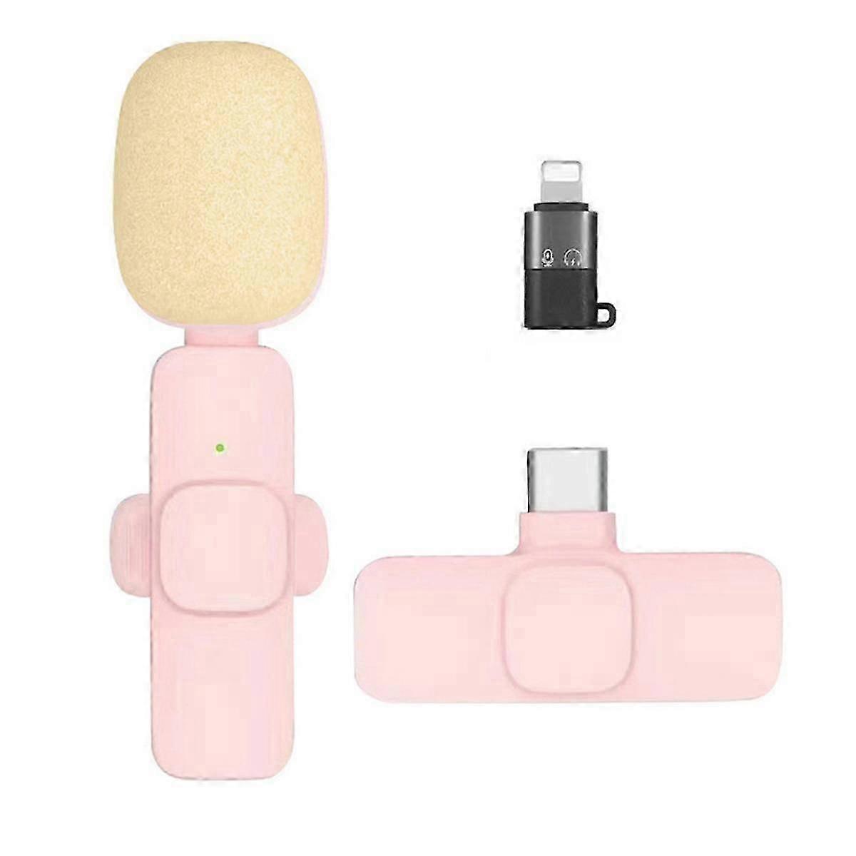 Wireless Lavalier Microphone Mini Microphone Noise Reduction Microphone for Mobile Phone Camera Computer Live Gaming C