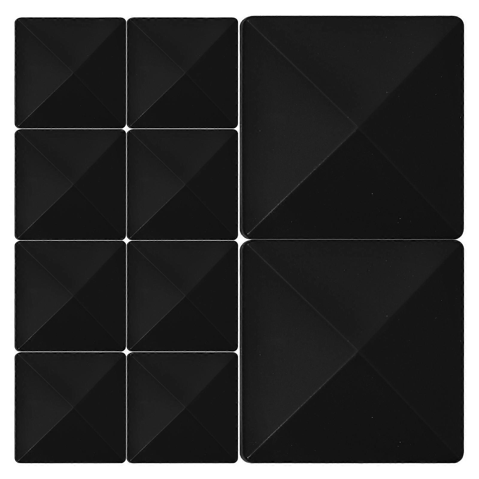 Durable Black Post Caps for Fence Protection 12Pcs Pyramid Plastic Set