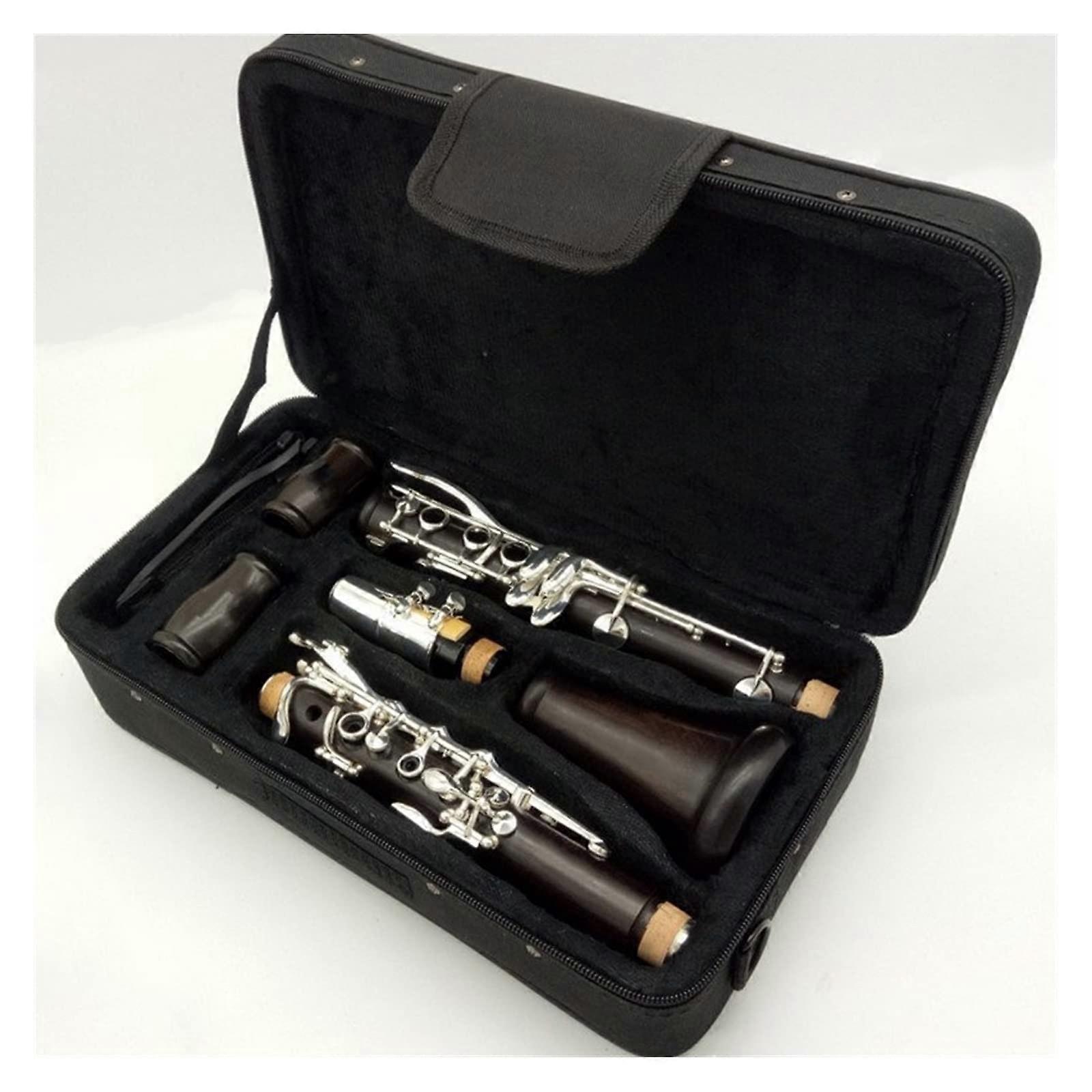 Professional Bb Clarinet Mouthpiece Case Solid Ebony Wood Secure Protection Travel Size