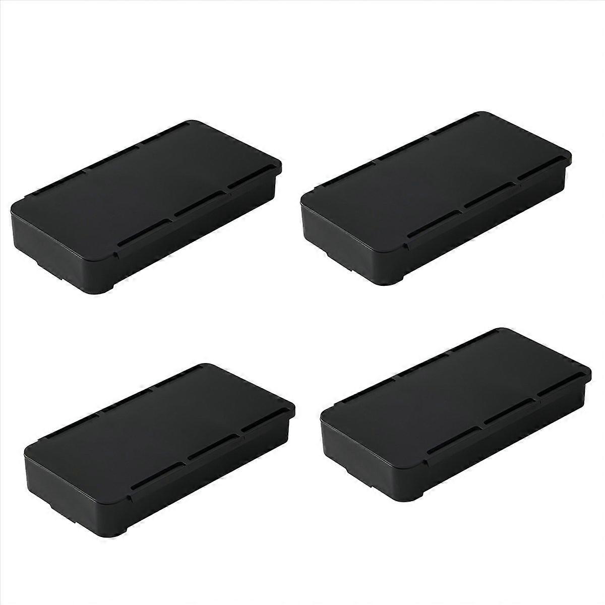 Under Desk Drawer Organizer Box Self-Adhesive Holder Black