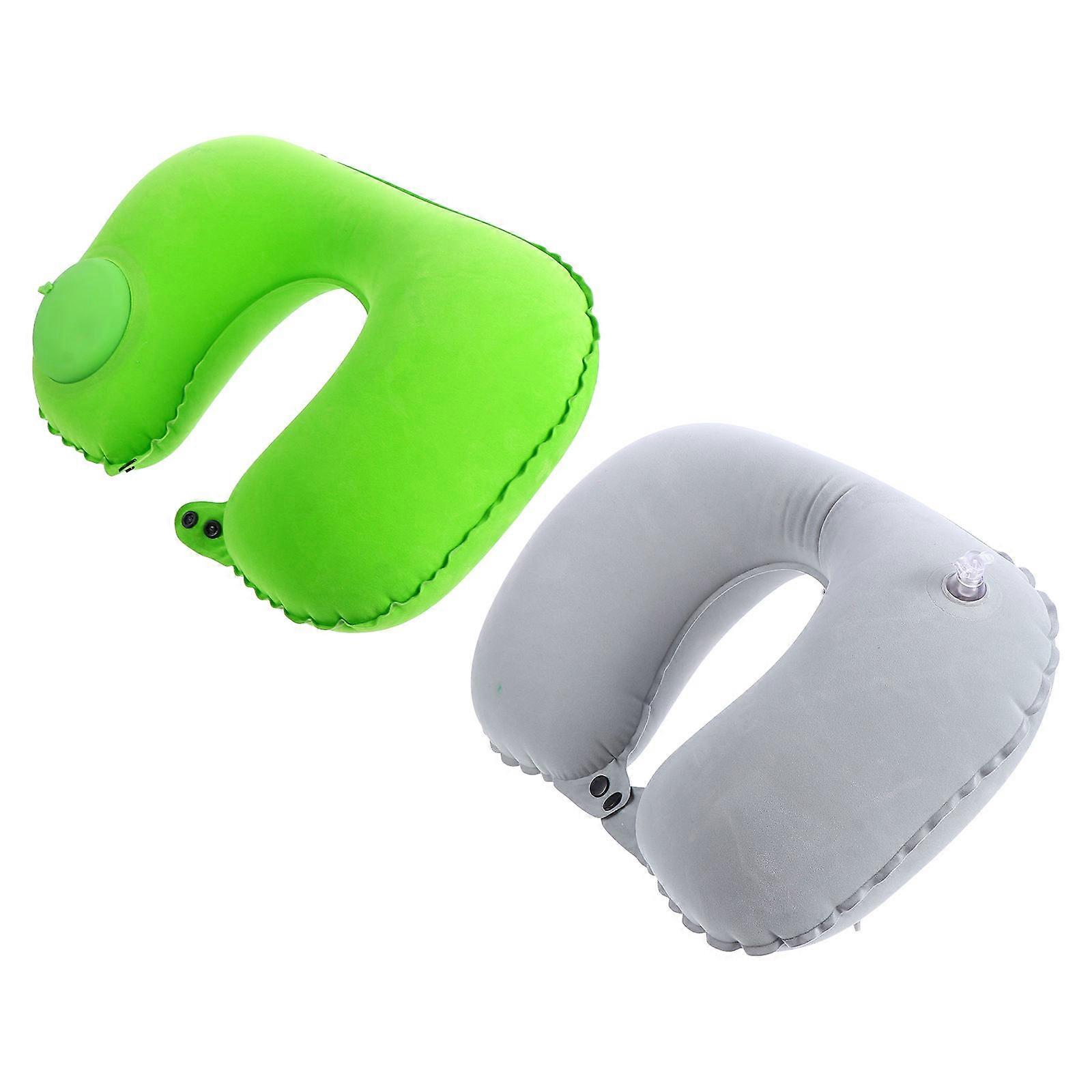 Assorted Color Inflatable Nap Pillows for Sleeping 2Pcs Neck Support