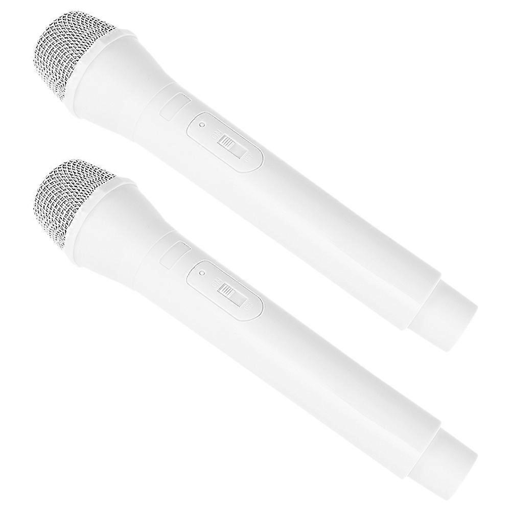 Creative Microphone Prop Simulation Microphone for Decoration 2Pcs Pretend Model