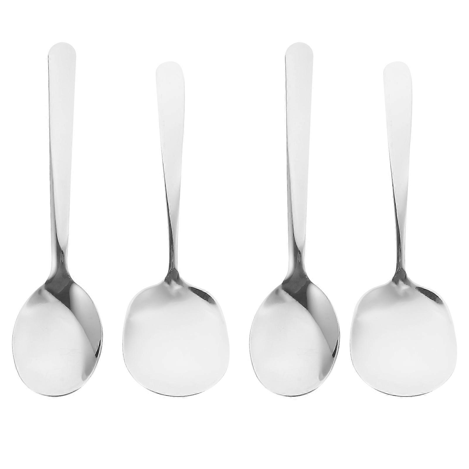 Stainless Steel Soup Spoons for Serving Function with 4Pcs Kitchen Utensils