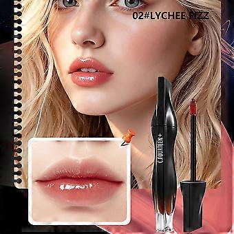 Lip Stain, lucidalabbra anti-trasferimento e anti-sbavature, finitura lucida color rosso aranciato, colore vibrante ad alta pigmentazione, idratante, leggero e a lunga tenuta.