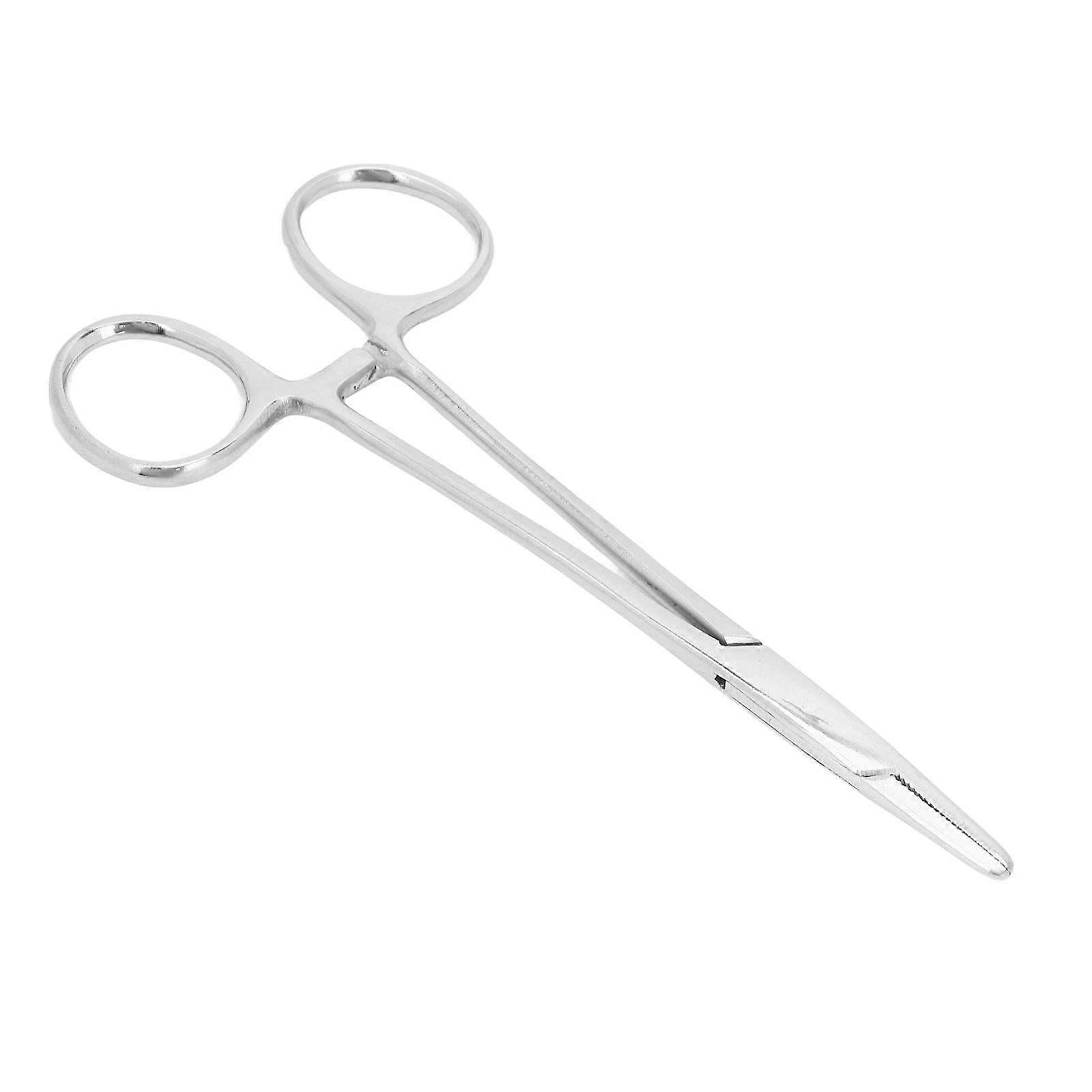 Stainless Steel Body Piercing Forceps with Secure Locking Grip and Precision Control for Technicians