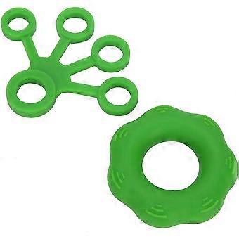 Appareil d'entraînement des doigts en silicone pour la rééducation (vert foncé)