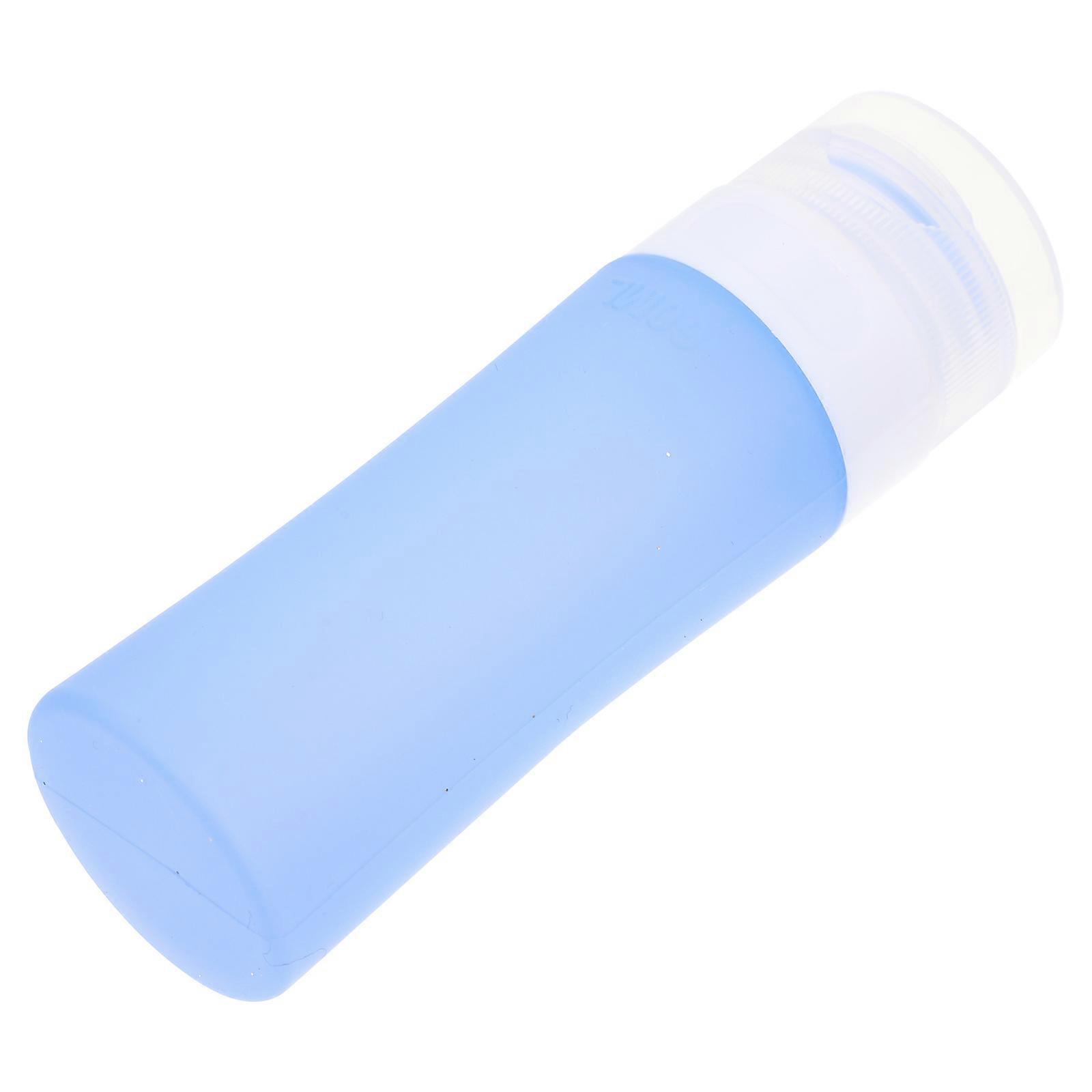 Travel Shampoo Bottle Blue Silicone Multi-Function Leak Proof Empty Bottle