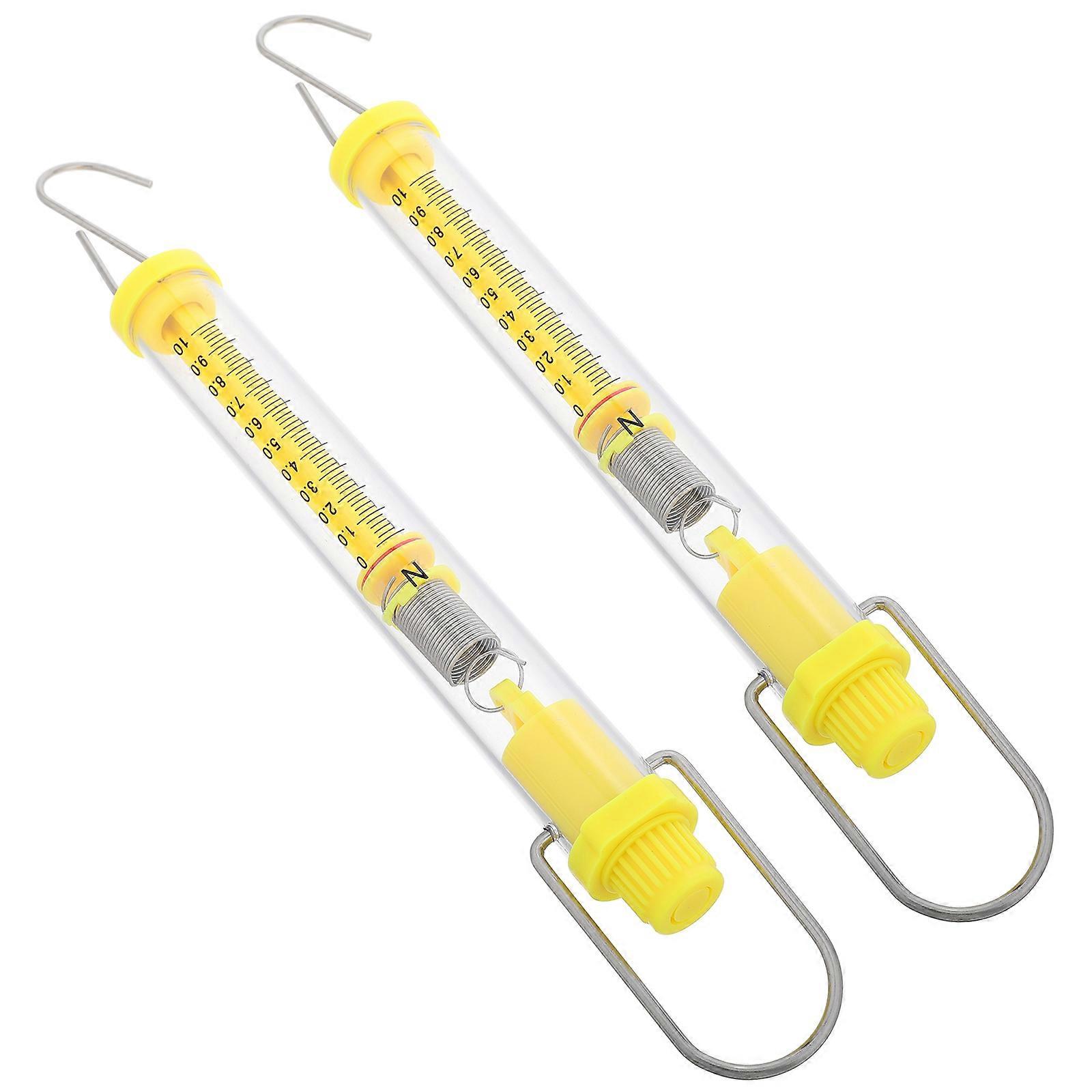 Physics Measuring Tubular Spring Scale for Pull Force 2Pcs Portable Tool